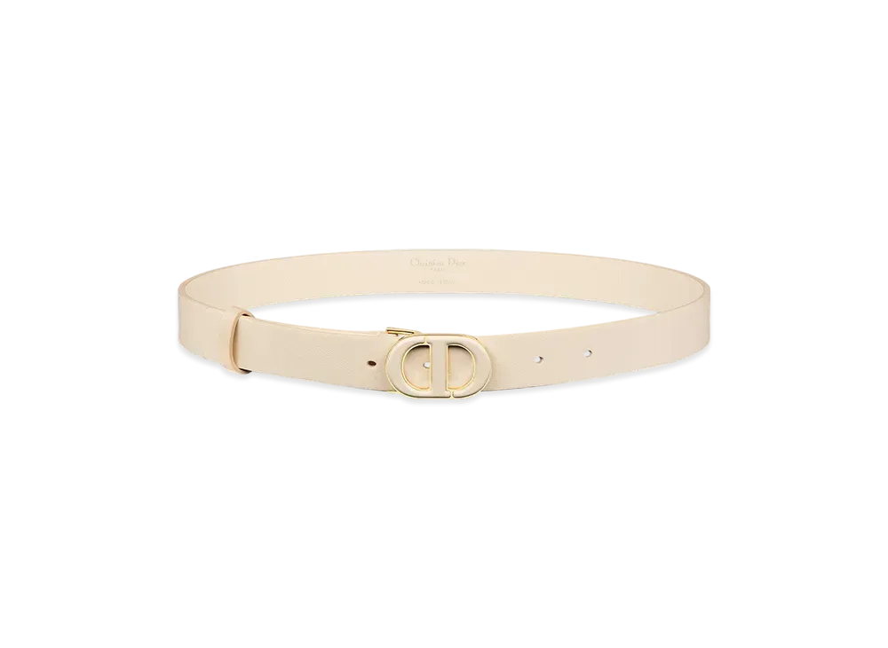 Dior 30 Montaigne Belt Smooth Calfskin 25mm "Light Ivory/Gold"