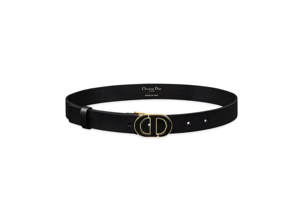 Dior 30 Montaigne Belt Smooth Calfskin, 25mm "Black"