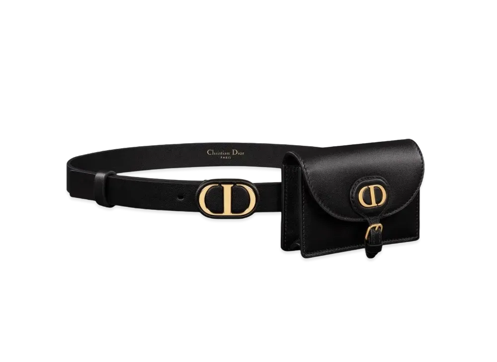 Dior 20mm Bobby Belt Removable Pouch Smooth Calfskin "Black"