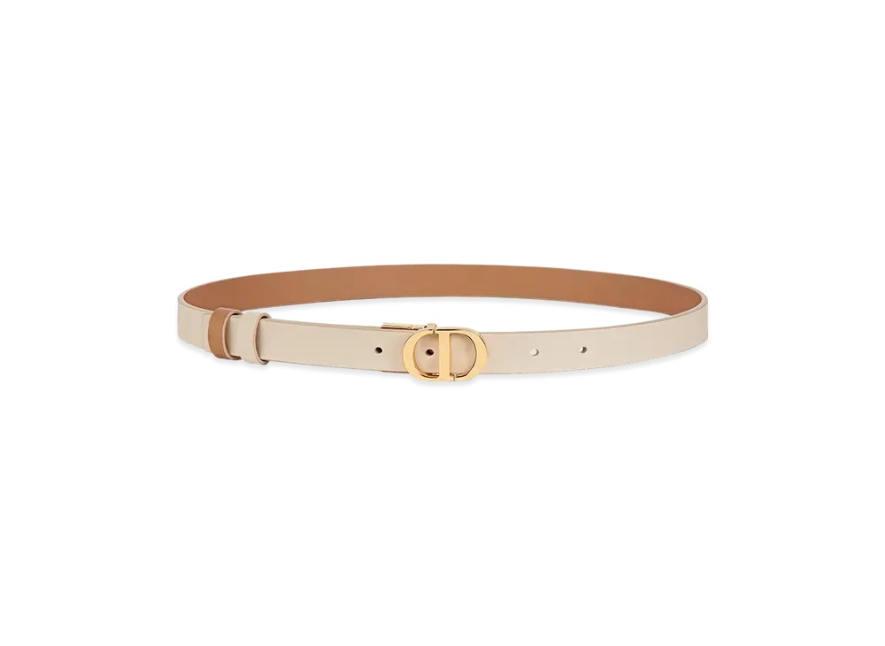 Dior 30 Montaigne Reversible Belt Smooth Calfskin 20mm "Light Gold/Light Ivory"