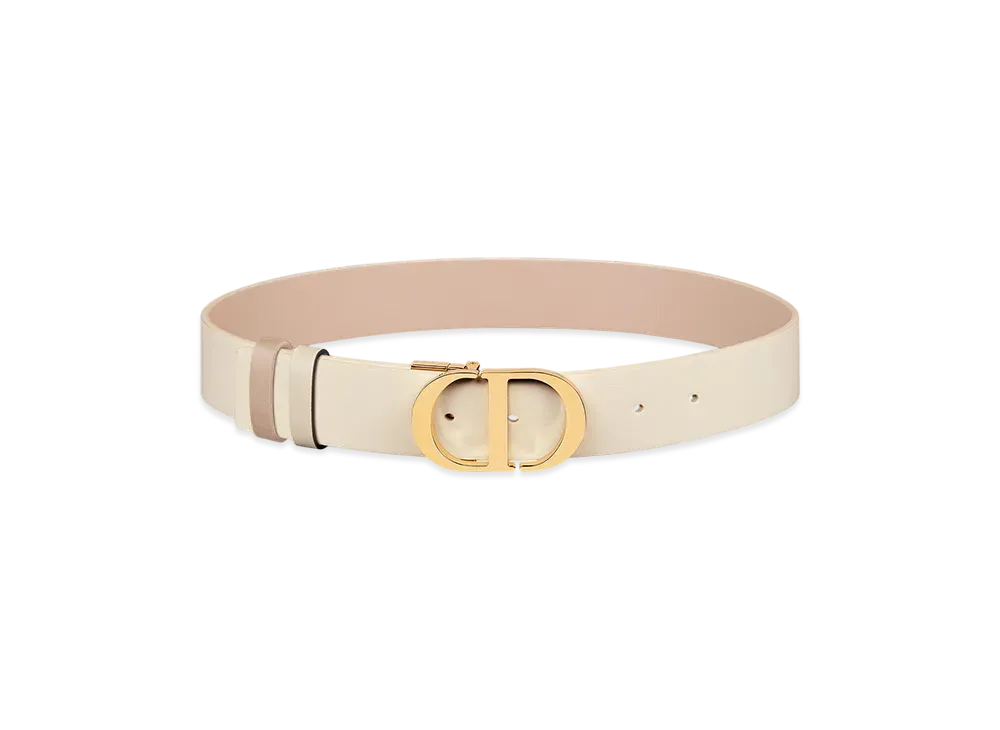 Dior 30 Montaigne Reversible Belt Smooth Calfskin 35mm "Light Ivory/Pink Beige"