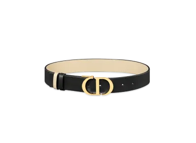 Dior 30 Montaigne Reversible Belt 35mm Smooth Calfskin "Black"