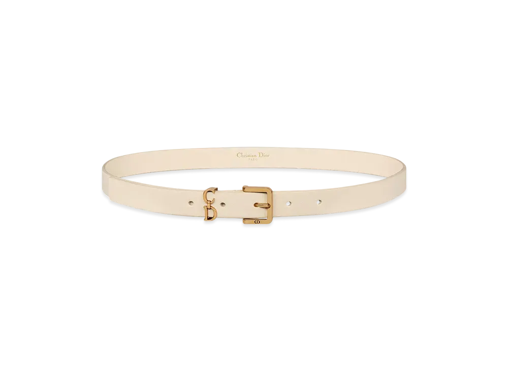 Dior Saddle Loop Belt Smooth Calfskin 20mm "Light Ivory"