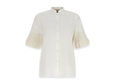 Valentino Garavani Women's Poplin Embroidered Shirt "White"