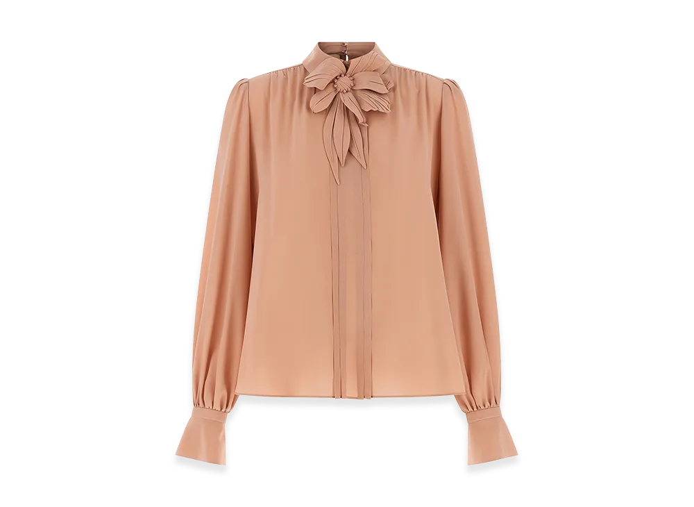 Valentino Garavani Women's Crepe Top "Pink"