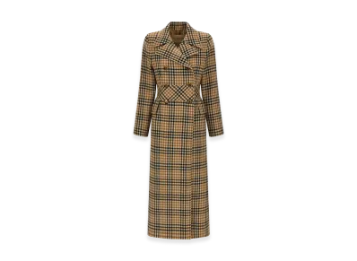 Valentino Garavani Women's Houndstooth Wool Coat "Brown"