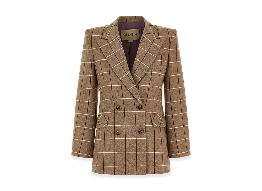 Valentino Garavani Women's Double-Breasted Blazer "Beige"