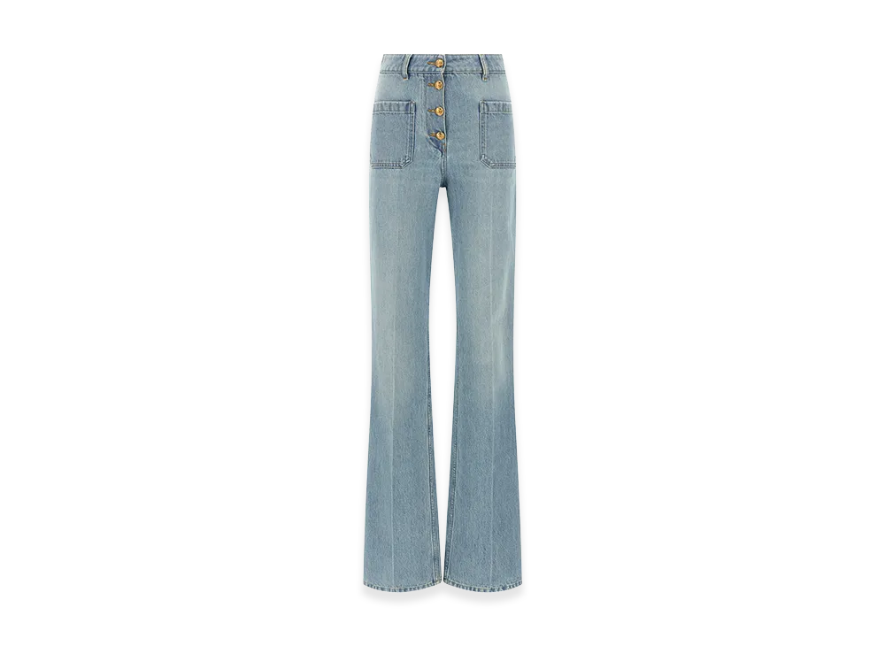 Valentino Garavani Women's High Waist Jeans "Light Blue"