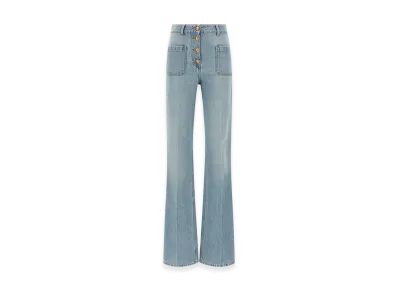 Valentino Garavani Women's High Waist Jeans "Light Blue"