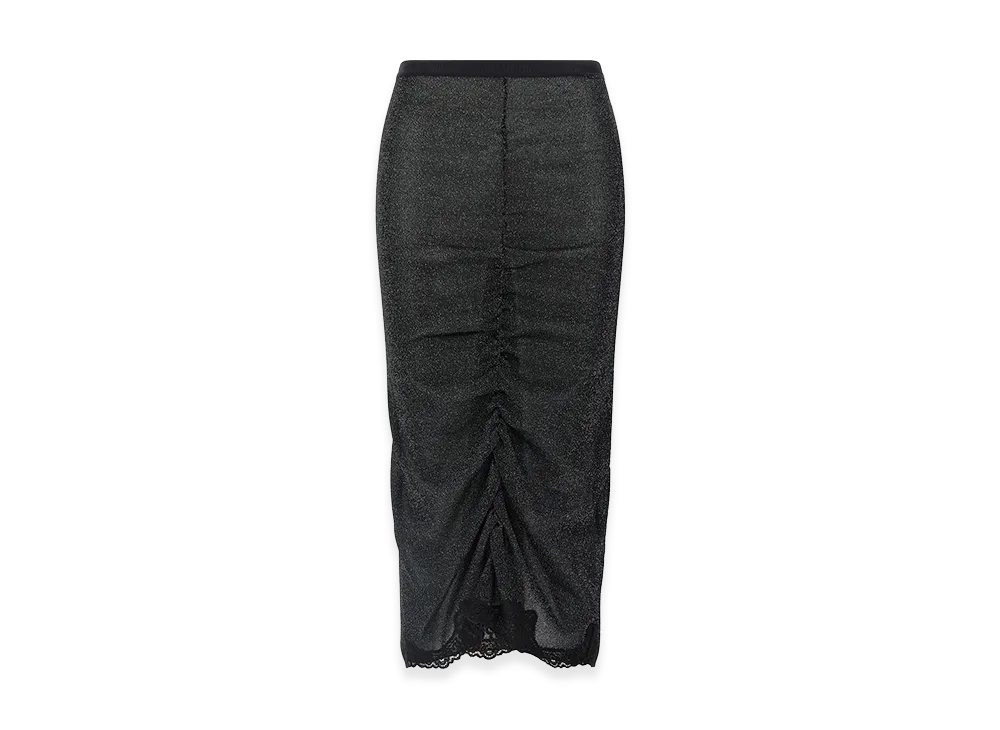 Valentino Women's Lurex Knit Skirt "Black"