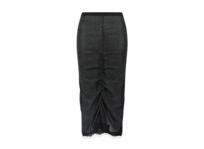 Valentino Women's Lurex Knit Skirt "Black"