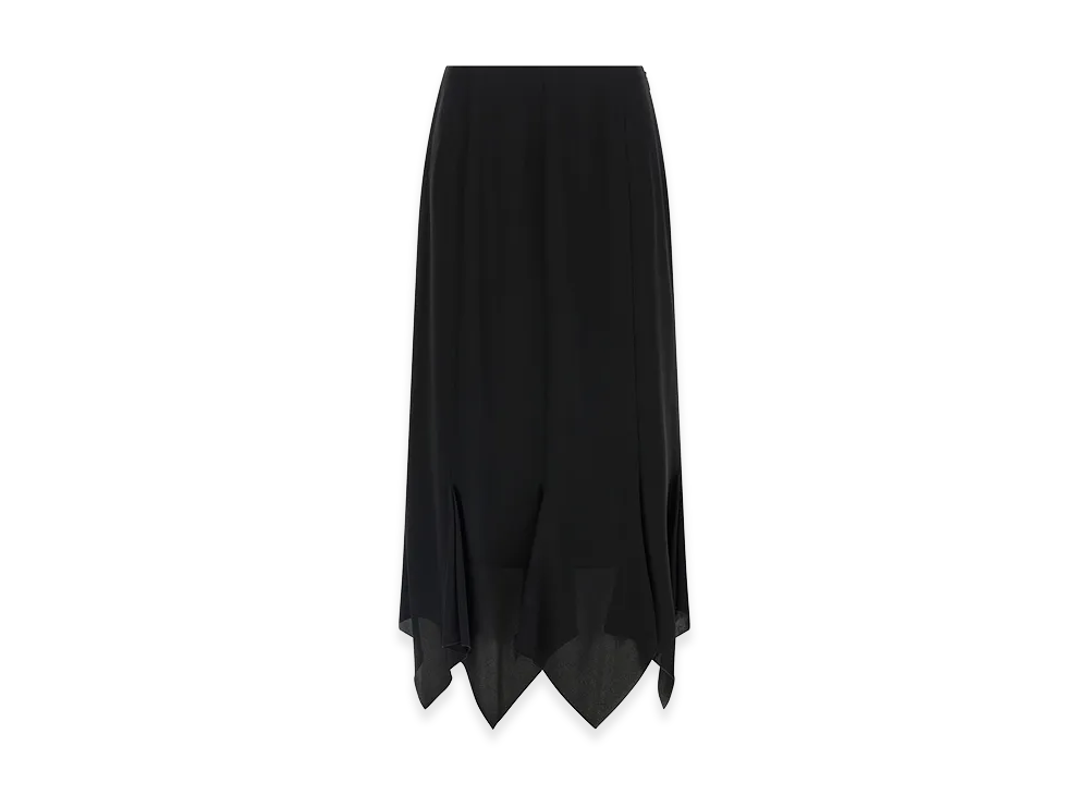 Valentino Garavani Women's Crepe De Chine Skirt "Black"