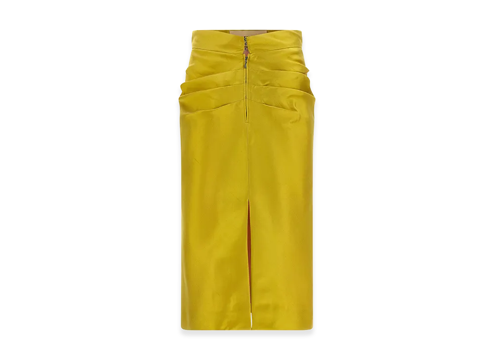 Valentino Garavani Women's Shantung Silk Skirt "Green"