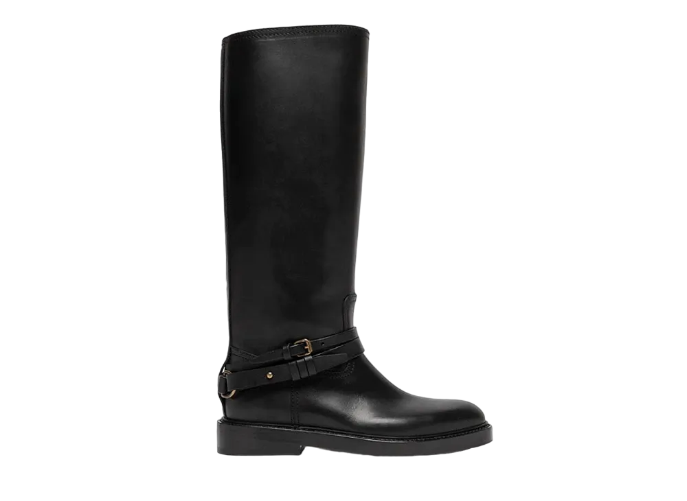 BUTTERO Women's Laydee ETRU N Calf Leather "Black" B10670