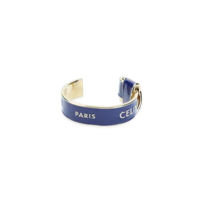 CELINE Knotted Cuff Bracelet "Blue"