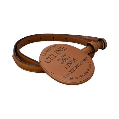 CELINE Women's Belts Luggage "Brown"