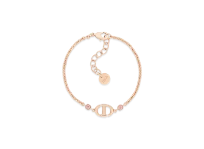 Dior CD Navy Bracelet Metal and Crystals "Pink"