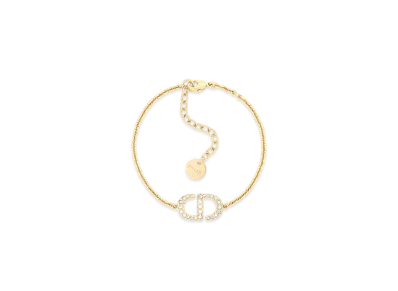Dior Petit CD Bracelet Metal and Crystals "Gold/Silver"
