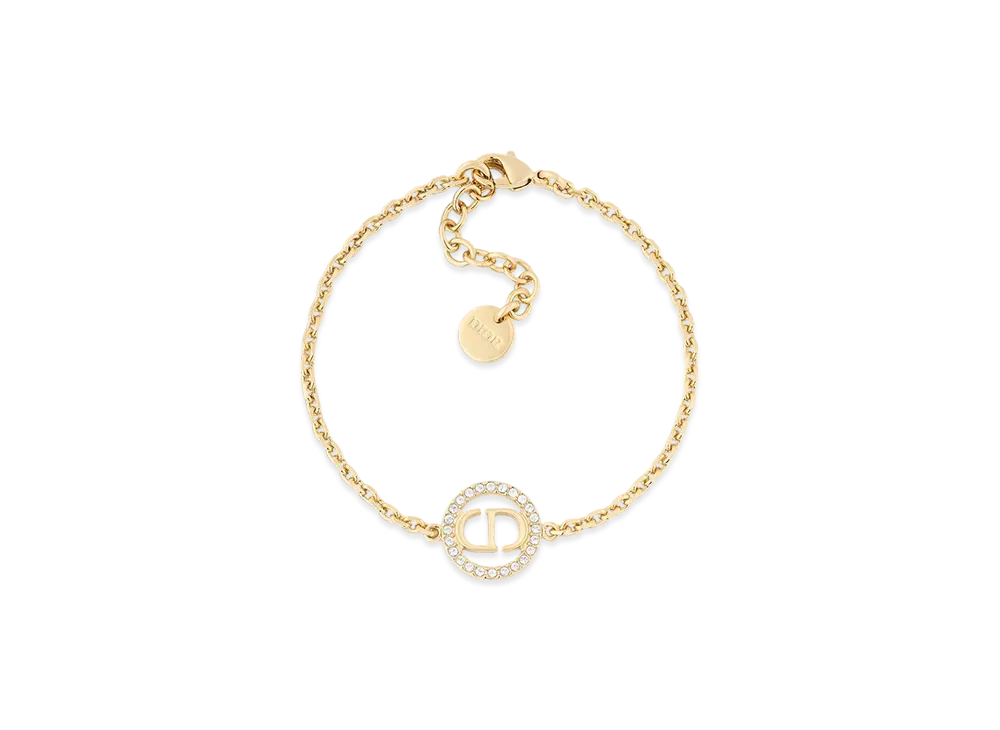 Dior Petit CD Bracelet Metal and Crystals "Gold/Silver"