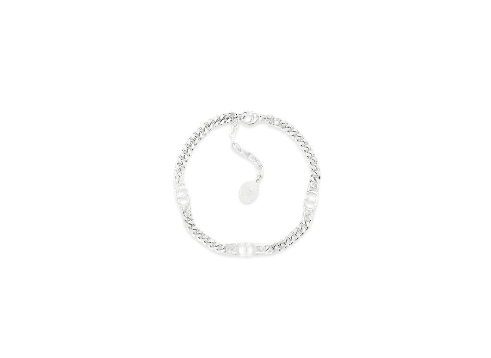 Dior CD Icon Thin Chain Link Bracelet "Silver"