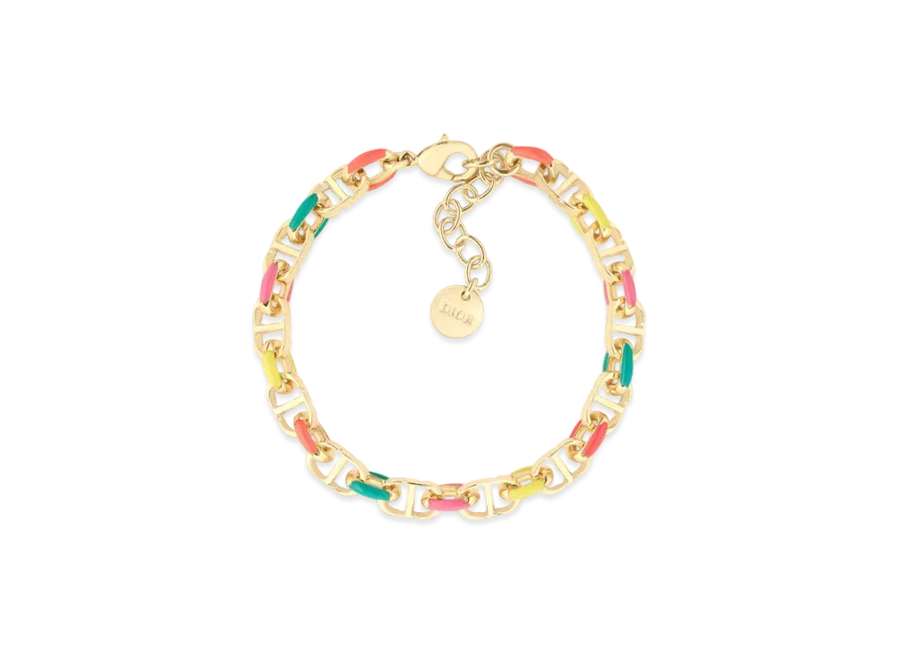 Dior Dioriviera Petit CD Bracelet Metal and Lacquer "Multicolored"