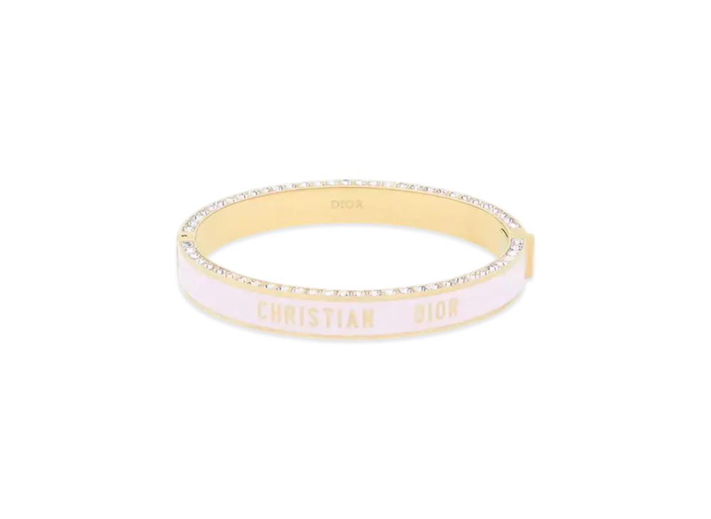 Dior Night Code Bangle Metal with Crystals and Lacquer "Gold/Pale Pink/White"