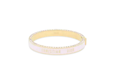 Dior Night Code Bangle Metal with Crystals and Lacquer "Gold/Pale Pink/White"