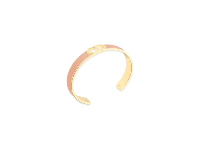 Dior 30 Montaigne Thin Bangle Finish Metal and Lacquer "Gold/Dawn Pink"
