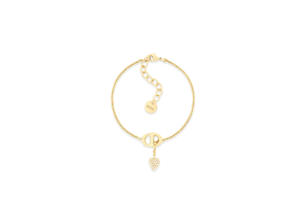 ディオール CD ネイビー ブレスレット メタル & クリスタル "ゴールド/シルバー" B2694WOMCY_D03S