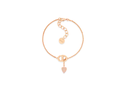 Dior CD Navy Bracelet Metal and Crystals "Pink"