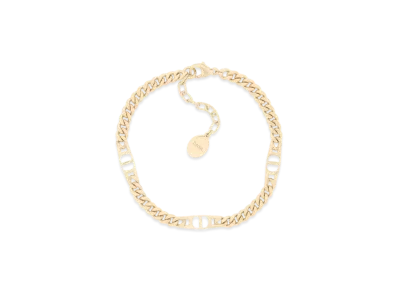 Dior CD Icon Thin Chain Link Bracelet Gold-Plated Silver