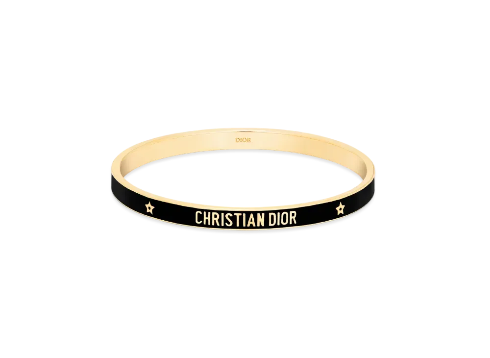 Dior Code Bangle Metal and Lacquer "Black/Gold"