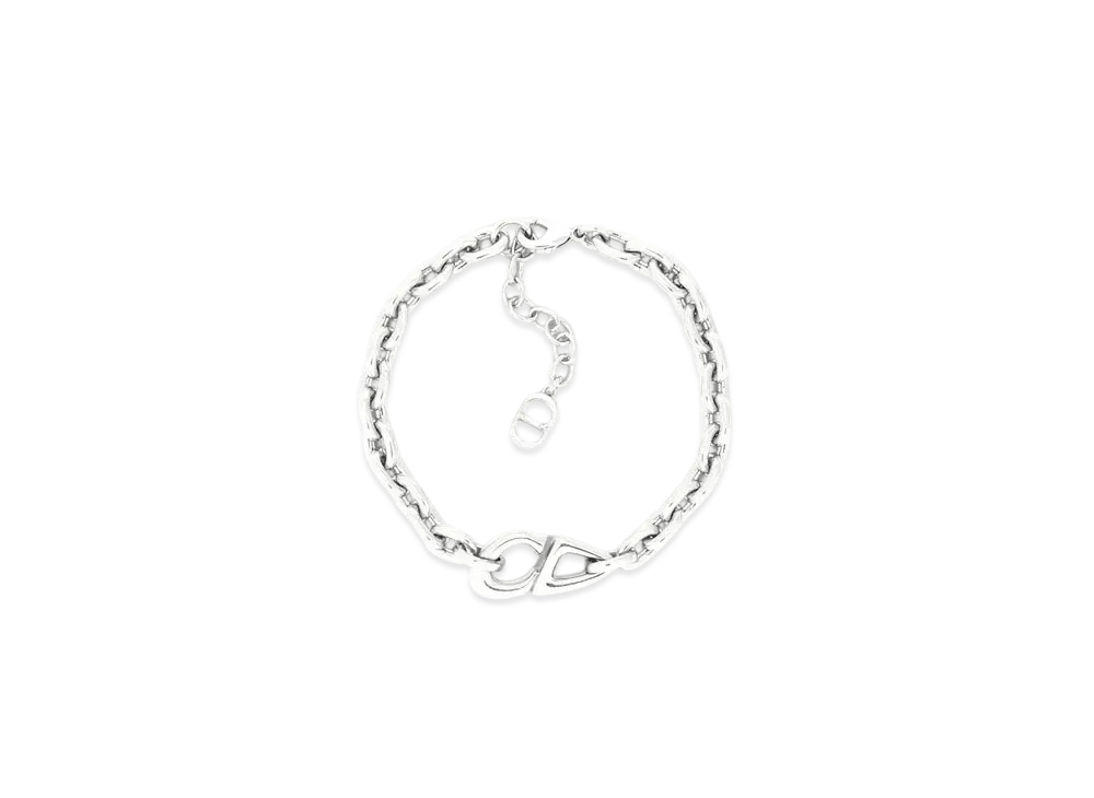 Dior CD30 Chain Link Bracelet Brass "Silver"