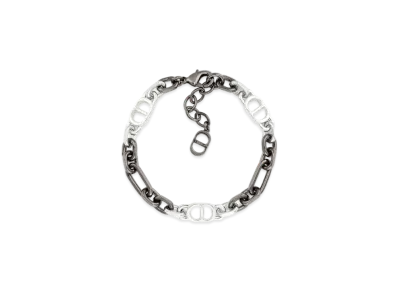 Dior CD Icon Chain Link Bracelet Ruthenium Brass "Silver"