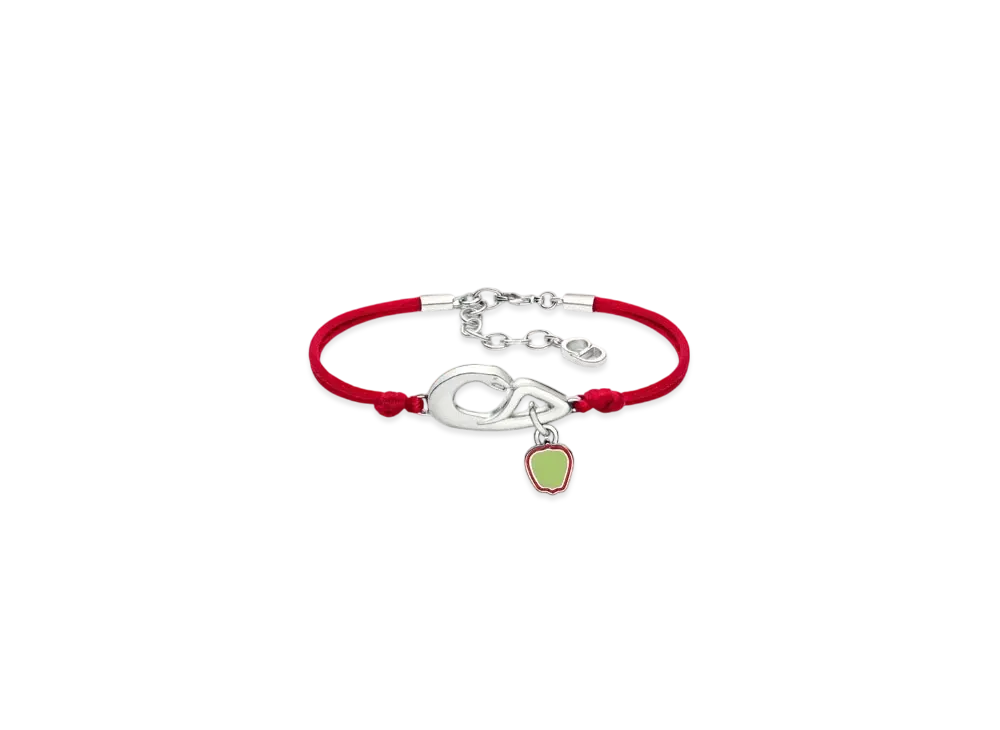Dior x KAWS Bracelet Cord with Brass and Resin "Vermilion Red/Silver/Green"