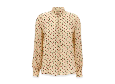 Valentino Garavani Women's 'cherryfic' Shirt "Beige"