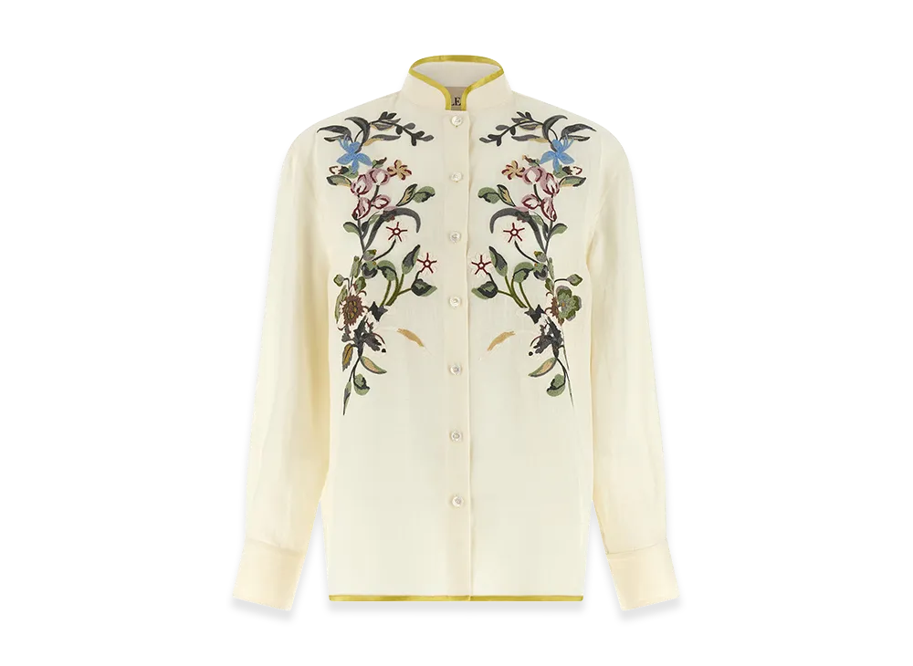 Valentino Garavani Women's Embroidery Shirt "Floral/Beige"