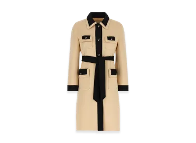Valentino Garavani Women's Wool Coat "White/Black"