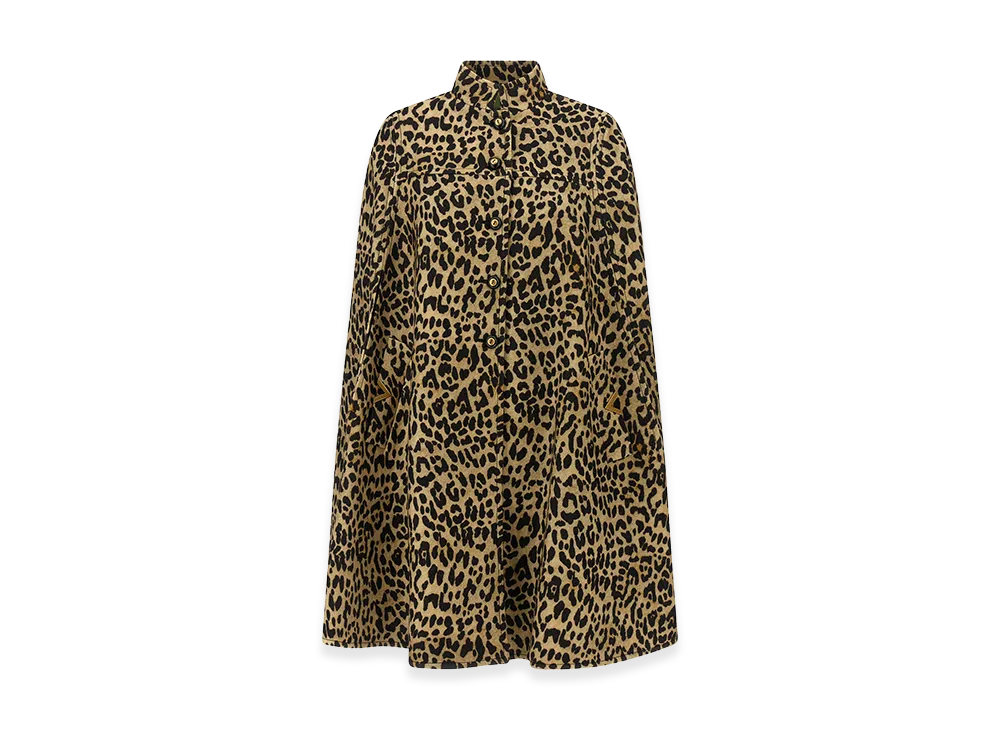 Valentino Garavani Women's Cape In Cloth "Animalier/Brown"