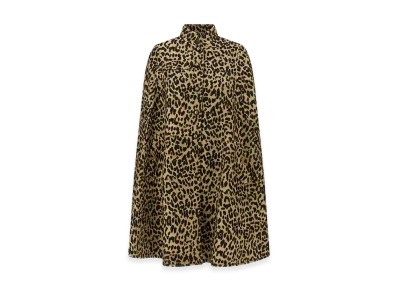 Valentino Garavani Women's Cape In Cloth "Animalier/Brown"