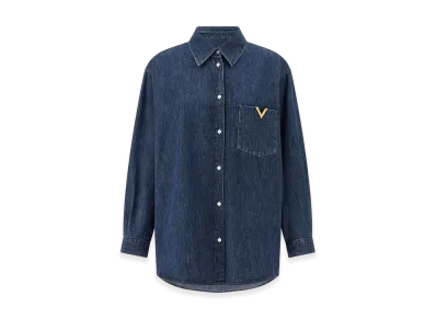 Valentino Garavani Women's Vgold Shirt "Blue"
