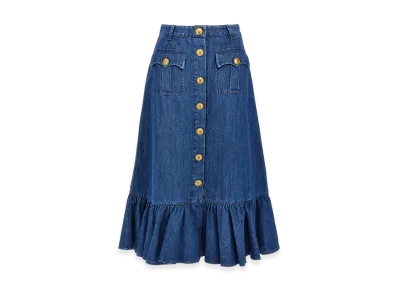 Valentino Garavani Women's Denim Skirt "Blue"