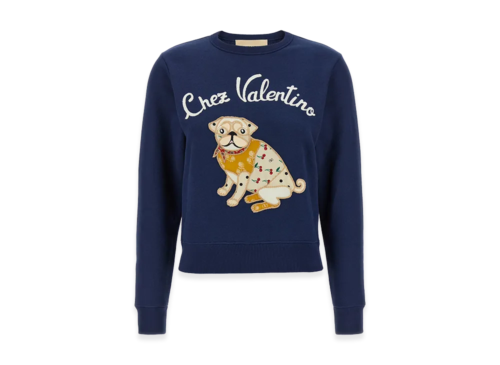 Valentino Garavani Women's 'chez ' Sweatshirt "Blue"