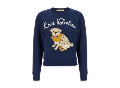 Valentino Garavani Women's 'chez ' Sweatshirt "Blue"