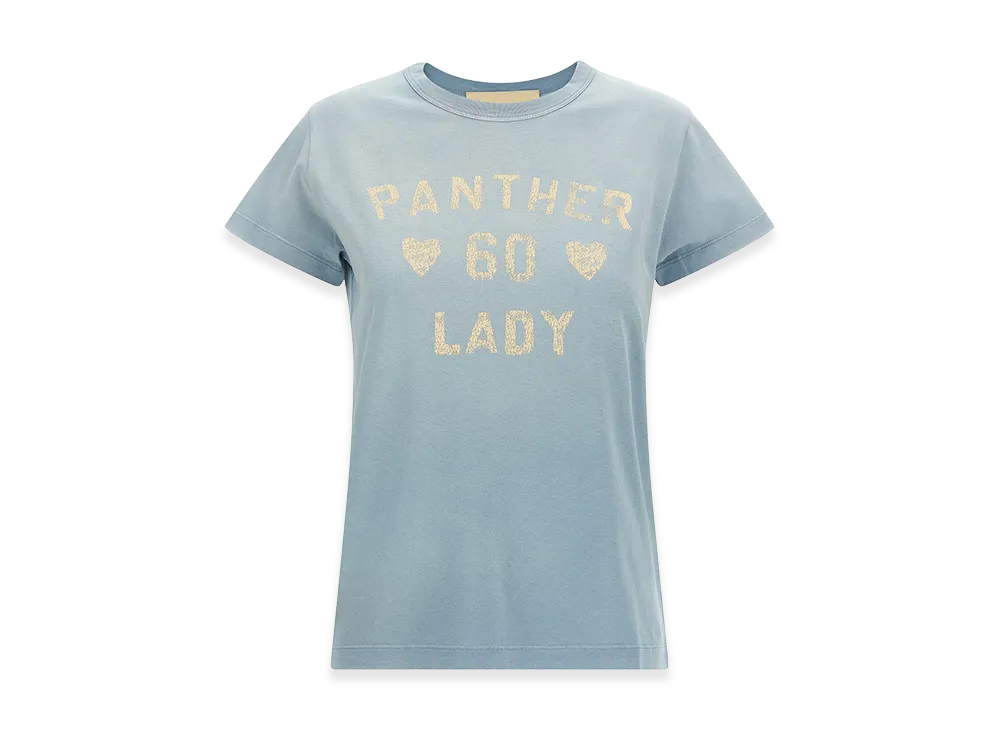 Valentino Garavani Women's 'panther Lady' T-Shirt "Light Blue"