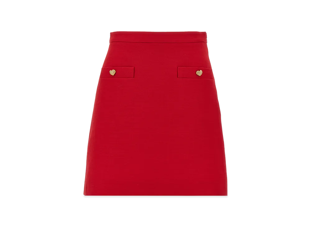 Valentino Garavani Women's Crepe Couture Skirt "Red"