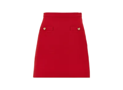Valentino Garavani Women's Crepe Couture Skirt "Red"