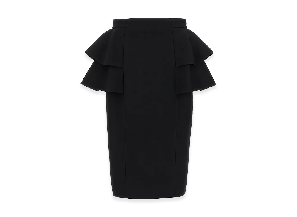 Valentino Garavani Women's Crepe Couture Skirt "Black"