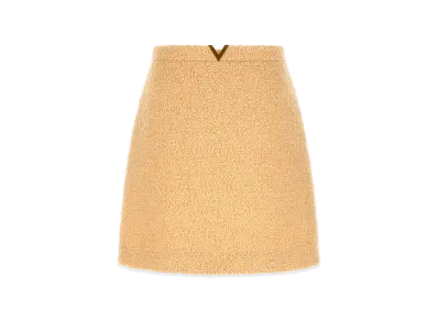 Valentino Garavani Women's 'v Gold' Skirt "Beige"