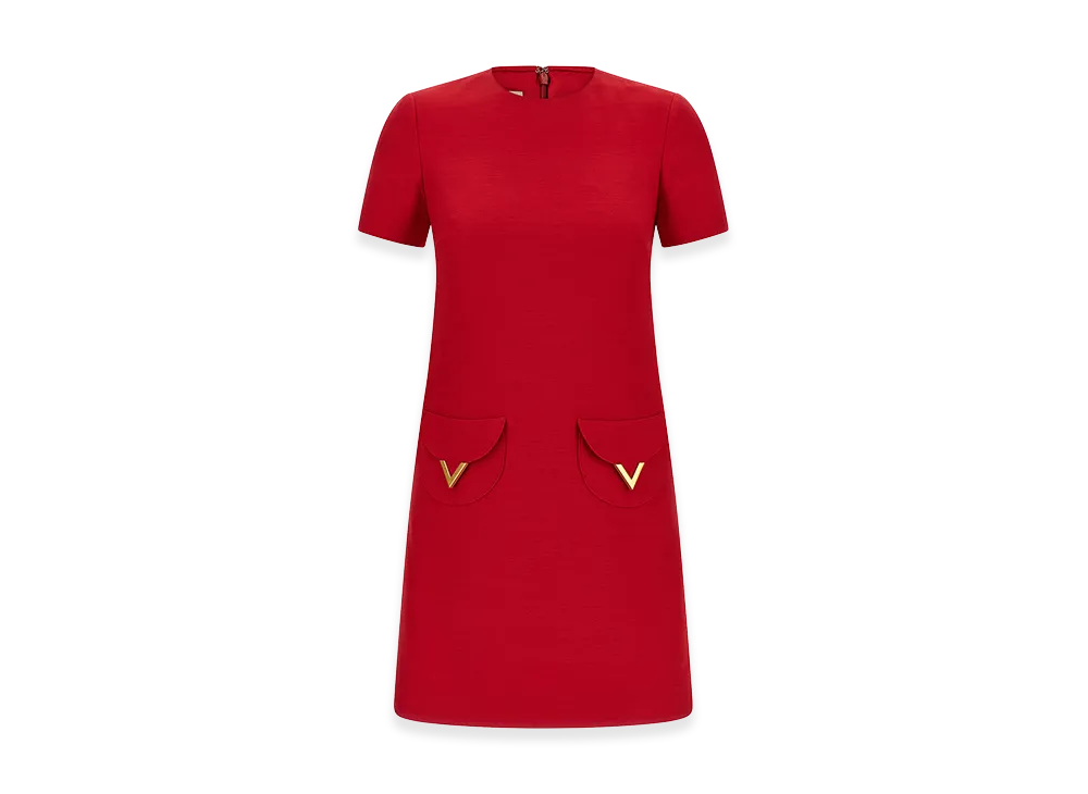 Valentino Garavani Women's V Gold Dress "Red"
